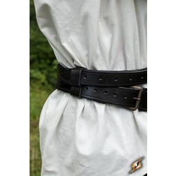 Two-part sword belt, black - Celtic Webmerchant