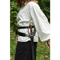 Two-part sword belt, black - Celtic Webmerchant