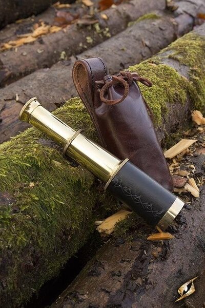 Telescope with leather pouch - Celtic Webmerchant
