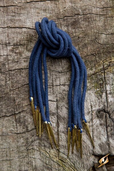 Cravate à lacets avec aiglets, lot de 6, bleu - Celtic Webmerchant