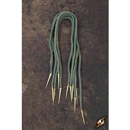 Veter met aglets, set van 6, groen - Celtic Webmerchant