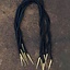 Tie laces with aiglets, set of 6, black - Celtic Webmerchant