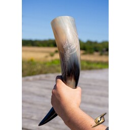 Viking Drinking Horn Midgard Serpent, Light - Celtic Webmerchant