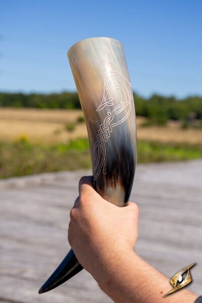 Viking Picie Horn Midgard Serpent, Światło - Celtic Webmerchant