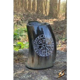 Viking horn cup Vegvisir light 0,5L - Celtic Webmerchant