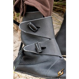 Viking shoes Jorvik with rubber sole, black - Celtic Webmerchant