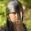 Viking spangenhelm med chainmail, mørk - Celtic Webmerchant