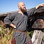 Viking tunic Arvis, herringbone pattern, Ranger grey - Celtic Webmerchant