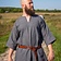 Epic Armoury Viking tuniek Arvis, vissegraatmotief, Storm grijs - Celtic Webmerchant