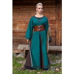 Sukienka Viking Astrid, lazurowo-brązowa - Celtic Webmerchant
