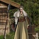 Epic Armoury Vestido vikingo Astrid, verde / beige - Celtic Webmerchant