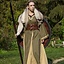 Vestido vikingo Astrid, verde / beige - Celtic Webmerchant