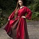 Epic Armoury Sukienka wikinga Astrid, czerwono-brązowa - Celtic Webmerchant