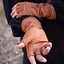 Fingerless gloves with laces, brown - Celtic Webmerchant