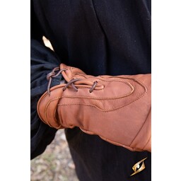 Gants sans doigts avec lacets, marron - Celtic Webmerchant