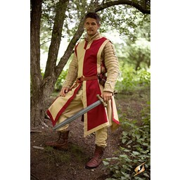 Tabard Geoffrey, beige-rojo - Celtic Webmerchant