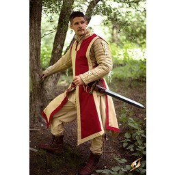 Tabard Geoffrey, beige-rød - Celtic Webmerchant