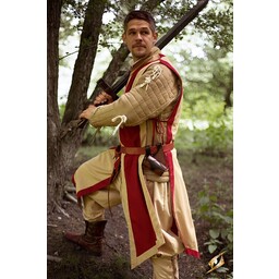 Tabard Geoffrey, beige-rød - Celtic Webmerchant
