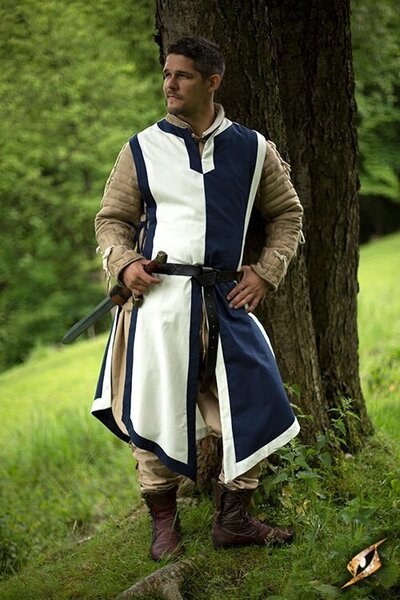 Tabard Geoffrey, vit-blå - Celtic Webmerchant