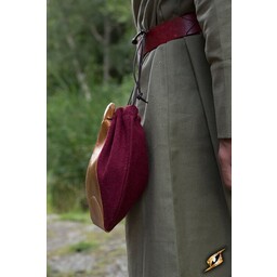 Estuche de piel de lana, rojo marrón - Celtic Webmerchant