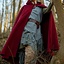 Wollen cape met capuchon, donkerrood - Celtic Webmerchant