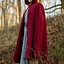 Capa de lana con capucha, 100% de lana, de color rojo oscuro - Celtic Webmerchant
