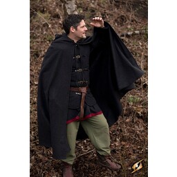 Hooded Wool Cape, grå - Celtic Webmerchant