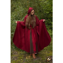 Wool travelers cloak red - Celtic Webmerchant
