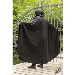 Wool travelers cloak, black - Celtic Webmerchant