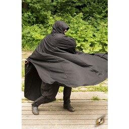 Wool travelers cloak, black - Celtic Webmerchant