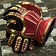 Epic Armoury Luxurious hourglass gauntlets, red-gold - Celtic Webmerchant