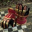 Luxuriöse Sanduhr gauntlets, rot-gold - Celtic Webmerchant