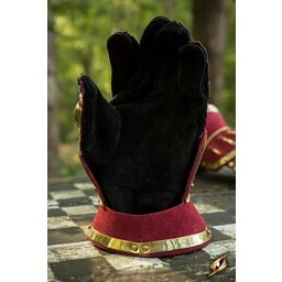 Luxuriöse Sanduhr gauntlets, rot-gold - Celtic Webmerchant