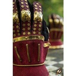 Luxuriöse Sanduhr gauntlets, rot-gold - Celtic Webmerchant