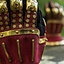 Luxurious hourglass gauntlets, red-gold - Celtic Webmerchant