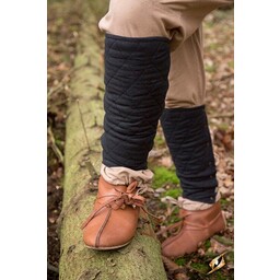 Schwarze Gambeson-Beinschienen, Paar - Celtic Webmerchant