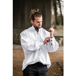 Camisa medieval dagwin, blanco - Celtic Webmerchant