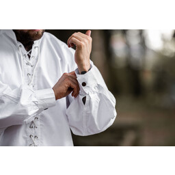 Camicia medievale Dagwin, bianco - Celtic Webmerchant