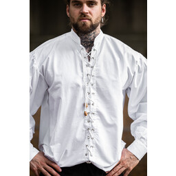 Camicia medievale Dagwin, bianco - Celtic Webmerchant