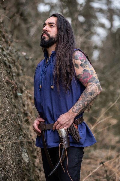 Medieval shirt Louis, blue - Celtic Webmerchant