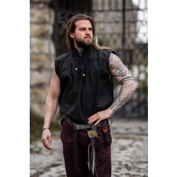 Camisa medieval Louis, negro - Celtic Webmerchant