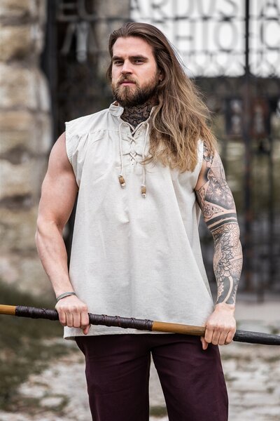 Średniowieczna koszula Louis, krem - Celtic Webmerchant