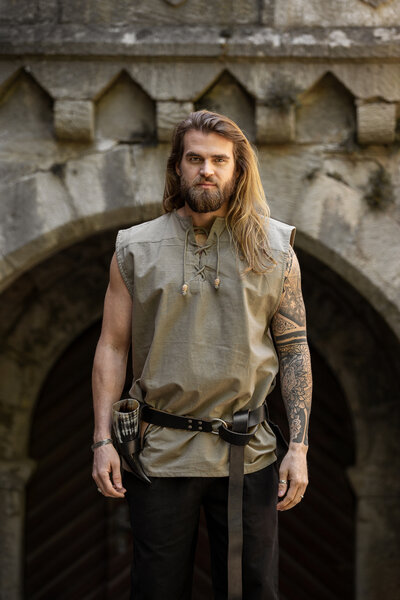 Jean de chemise pirate, couleur de chanvre - Celtic Webmerchant