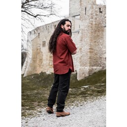 Camisa medieval con mangas cortas, rojo - Celtic Webmerchant
