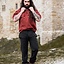 Middelalderlig skjorte med korte ærmer, rød - Celtic Webmerchant