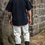 Medieval shirt with short sleeves, black - Celtic Webmerchant