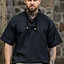 Medieval shirt with short sleeves, black - Celtic Webmerchant