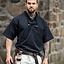 Medieval shirt with short sleeves, black - Celtic Webmerchant