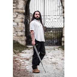 Mittelalterliches Hemd mit kurzen Ärmeln, weiß - Celtic Webmerchant