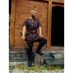 Kort viking tunika harbard, brun - Celtic Webmerchant